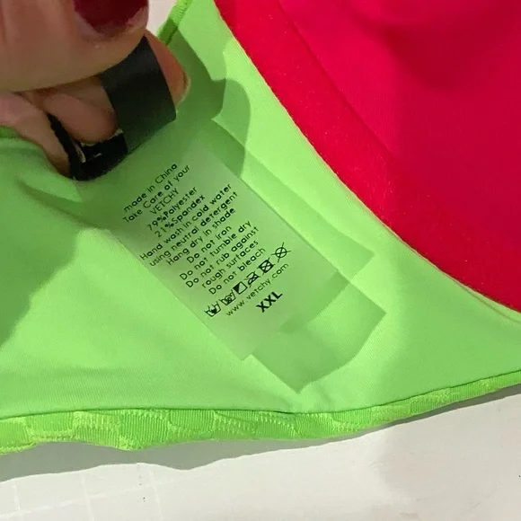 🆕 REVOLVE ✨ Bikini top hot pink neon green lime - Picture 5 of 6